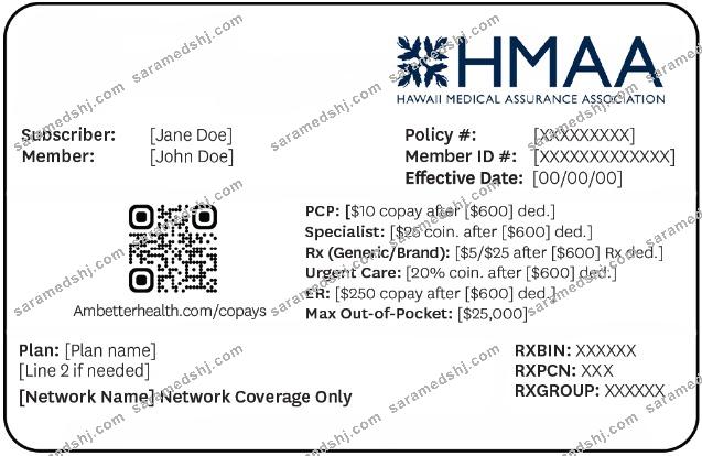Hawaii health insurance  ID card